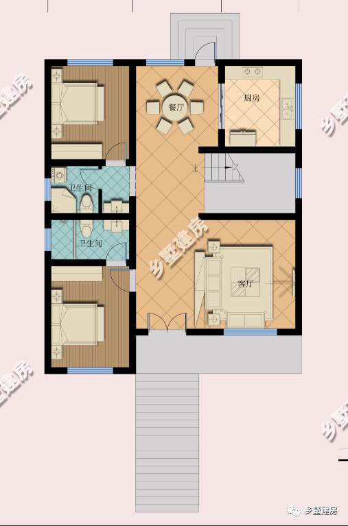 開間不到10米的農村自建房設計圖，空間布局合理，錯落有致