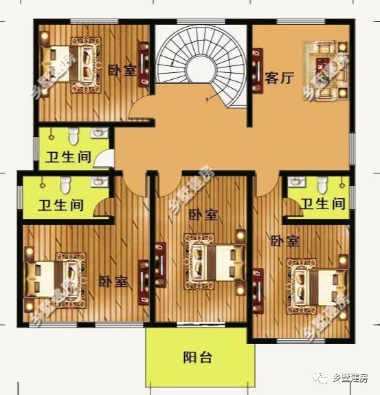 開間不到10米的農村自建房設計圖，空間布局合理，錯落有致