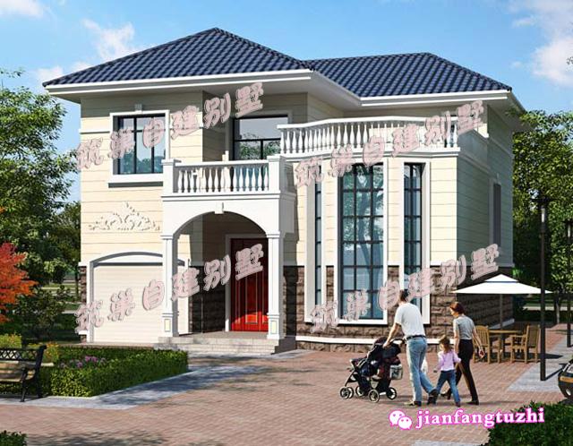 二層農村別墅設計圖，帶部分施工實拍圖，造型簡約大氣經濟實用