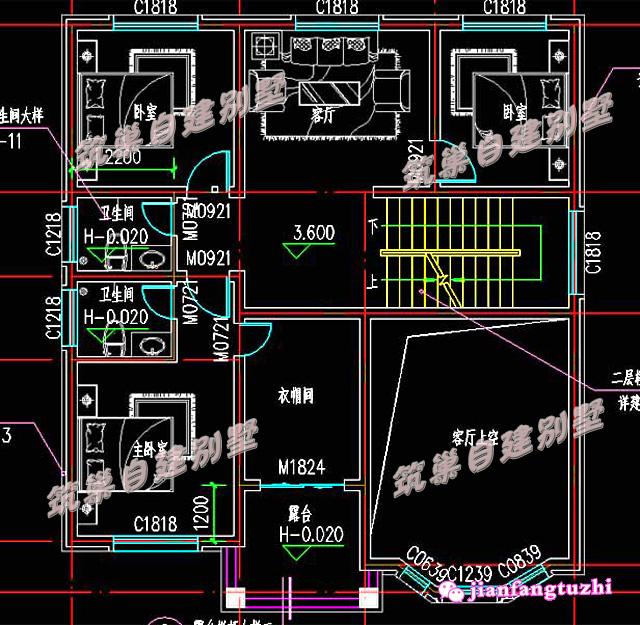 二層農村別墅設計圖，帶部分施工實拍圖，造型簡約大氣經濟實用