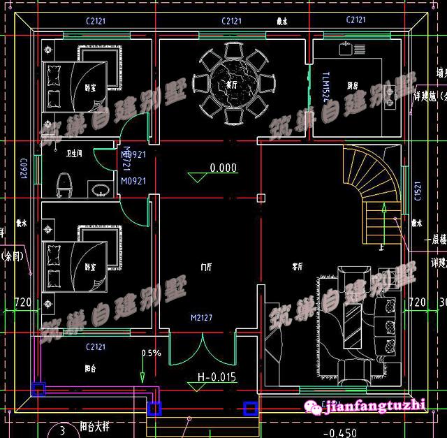 5棟二層帶陽臺獨棟小別墅設計圖效果圖，漂亮又實用