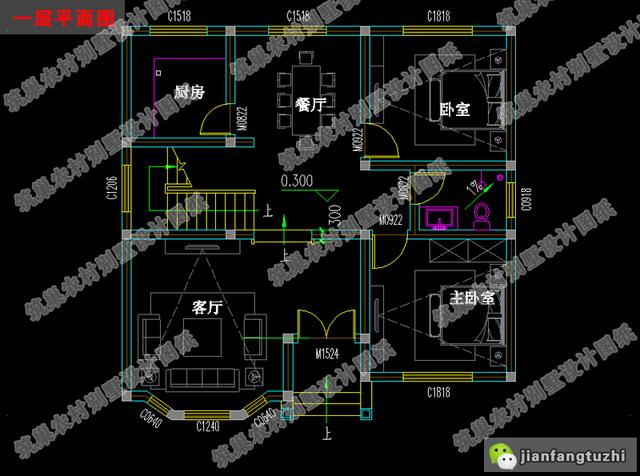 新款二層自建房設(shè)計圖紙，10×10米帶挑空客廳造價20萬
