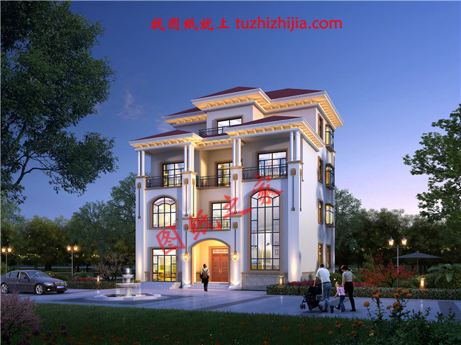 新農(nóng)村四層獨(dú)棟復(fù)式別墅設(shè)計(jì)圖，設(shè)計(jì)豪華時(shí)尚