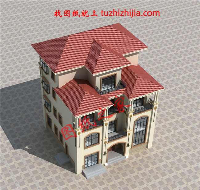 新農(nóng)村四層獨(dú)棟復(fù)式別墅設(shè)計(jì)圖，設(shè)計(jì)豪華時(shí)尚