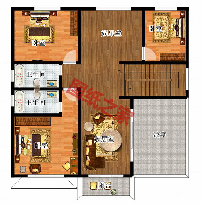 2026新款三間二層別墅設(shè)計(jì)圖，簡單實(shí)用造價(jià)低，款款熱銷！