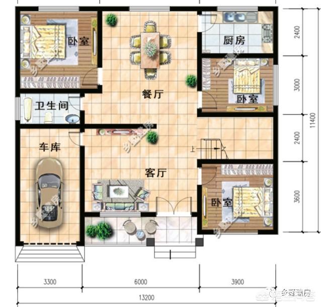 一層磚混結(jié)構(gòu)別墅設(shè)計(jì)圖，外觀大氣，布局實(shí)用，造價(jià)只要18萬