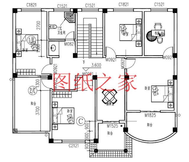 2套二層別墅設計圖，占地180平米左右，美觀和實用兼備