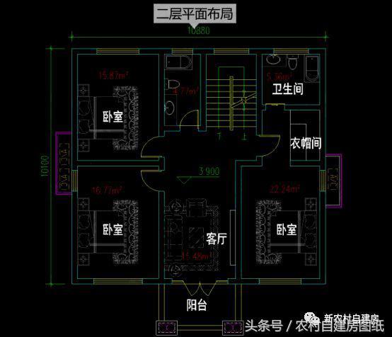 3款小戶型三層別墅設(shè)計圖， 造價比較經(jīng)濟(jì)，很適合農(nóng)村自建