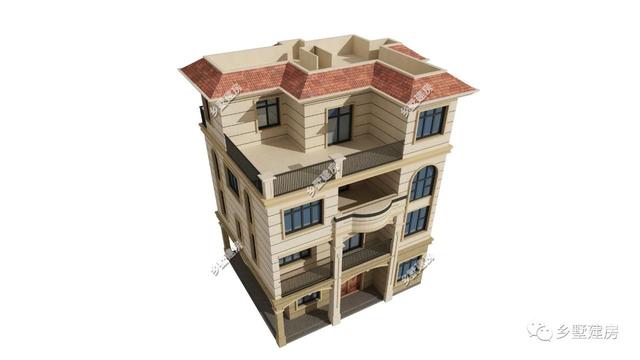 4層頂級歐式別墅設計圖，50萬建成，讓農村生活也優雅別致起來