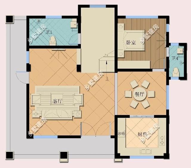 4層頂級歐式別墅設計圖，50萬建成，讓農村生活也優雅別致起來