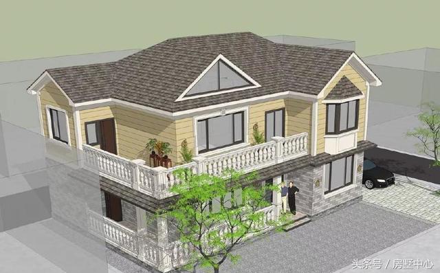 雙拼別墅設計圖，36萬蓋一棟，接上爸媽一起住