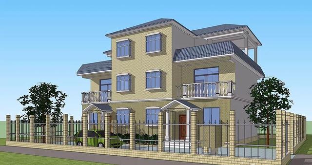 兩層半雙拼別墅設計圖，17x11.6米，適合家中兄弟二人建造