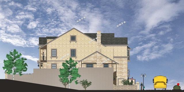 豪華法式雙拼別墅設計圖，帶車庫，適合家境殷實或者家庭成員較多的家庭參考建造