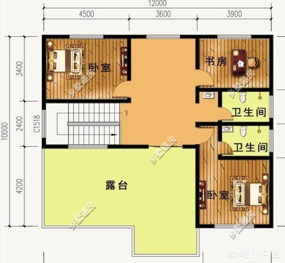 面寬12米，進深10米的宅基地可以這樣建，推薦這款三層別墅設(shè)計圖