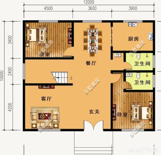 面寬12米，進深10米的宅基地可以這樣建，推薦這款三層別墅設(shè)計圖