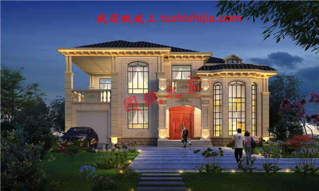 2019二層農村新款別墅設計圖，帶車庫，帶鍋爐房