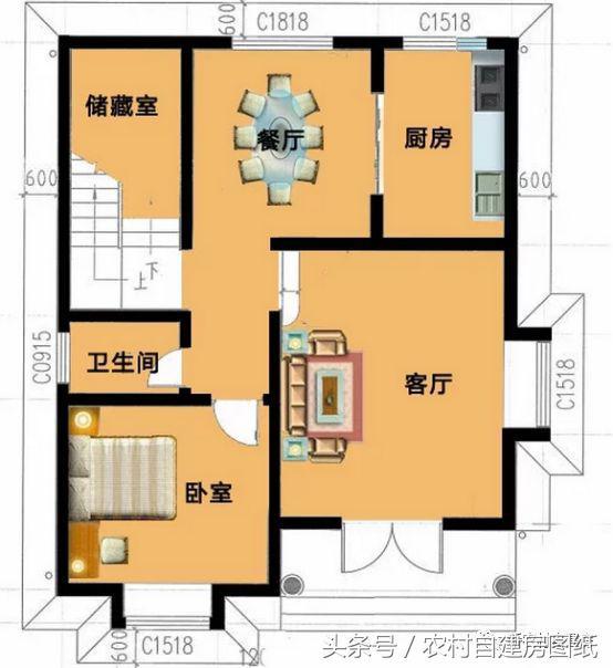 5套新農村別墅設計圖，用材簡單，便于施工，一般的農村施工隊都可以建造