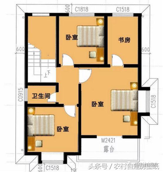 5套新農村別墅設計圖，用材簡單，便于施工，一般的農村施工隊都可以建造