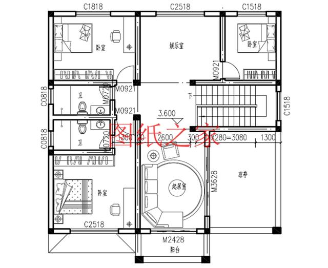 農(nóng)村二層別墅設計圖，簡單大方，占地面積120平方米到150平方米