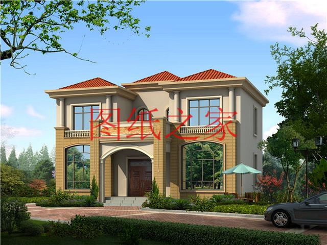 農(nóng)村二層別墅設計圖，簡單大方，占地面積120平方米到150平方米