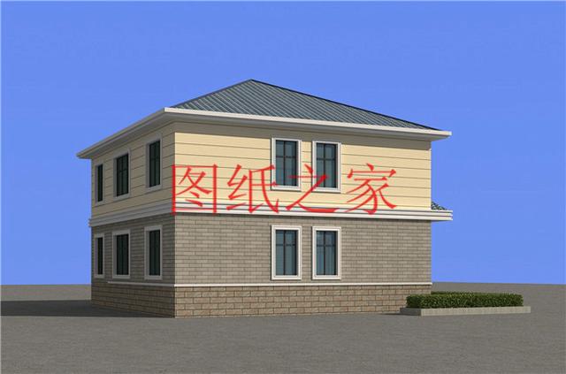 農(nóng)村二層別墅設計圖，簡單大方，占地面積120平方米到150平方米
