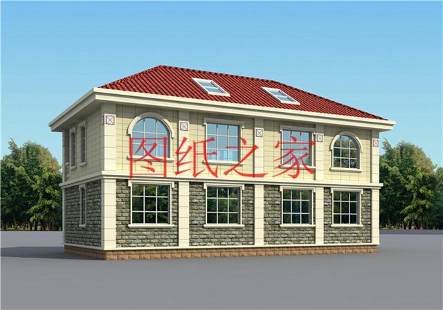 農(nóng)村二層別墅設計圖，簡單大方，占地面積120平方米到150平方米