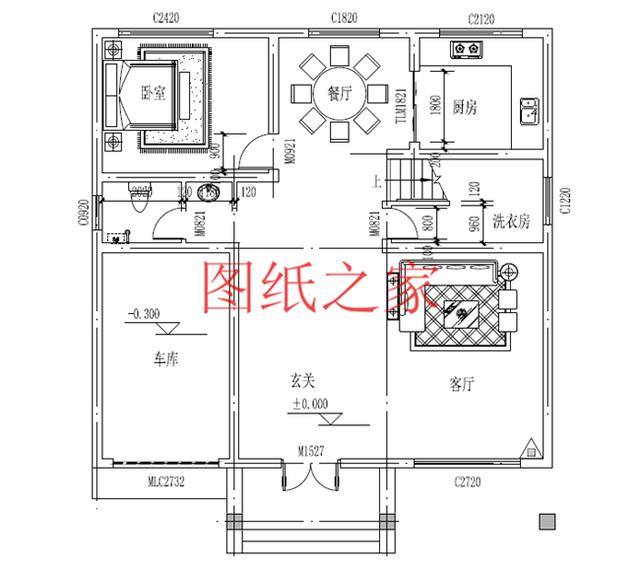 農(nóng)村二層別墅設計圖，簡單大方，占地面積120平方米到150平方米