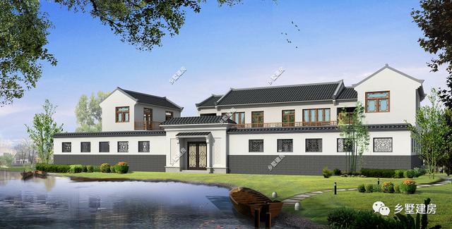 中式別墅設計圖，外型設計十分古典大方，彰顯地位和品味