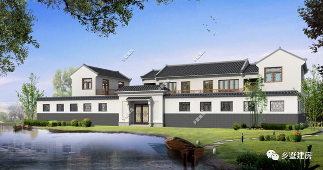 中式別墅設計圖，外型設計十分古典大方，彰顯地位和品味