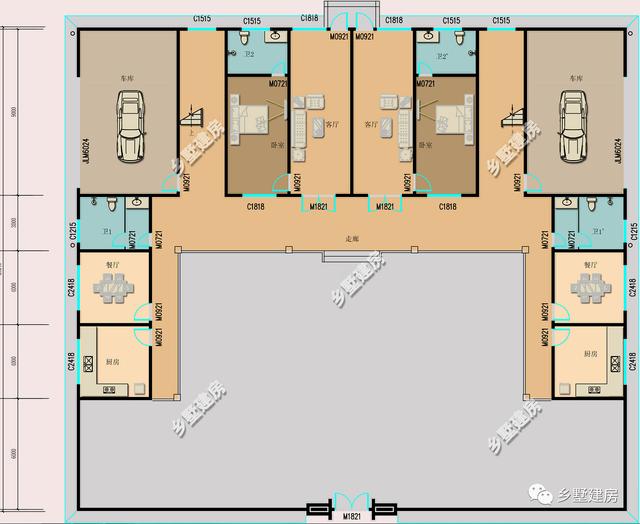 中式別墅設計圖，外型設計十分古典大方，彰顯地位和品味