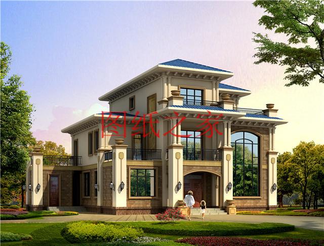 推薦4套時尚現(xiàn)代的三層別墅設(shè)計圖，客廳挑空，自建房的首選