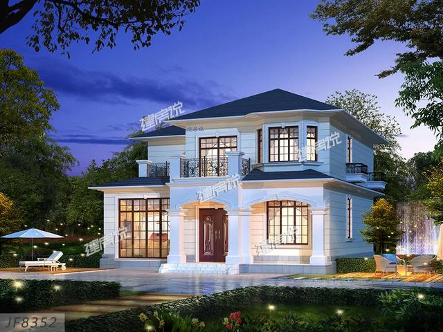 現在農村人有福氣，有錢有地就可以建房，下面這款別墅設計圖送給你