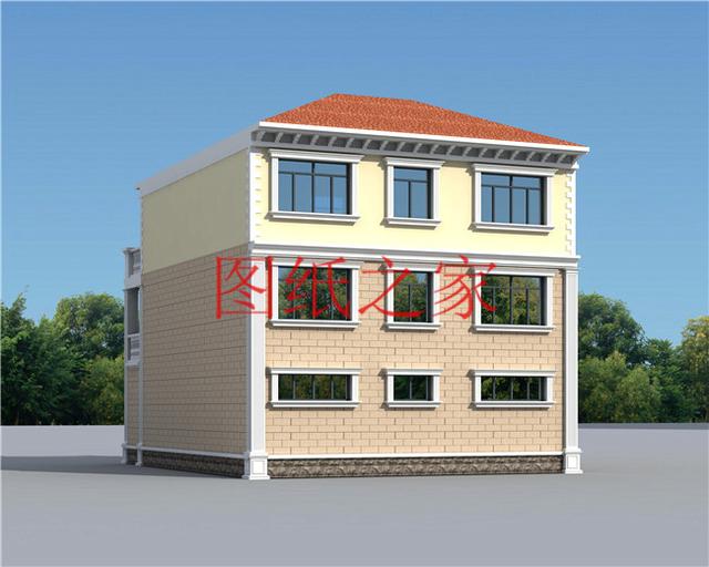 外觀靚麗、布局實用，建成后氣派有面子的小戶型三層別墅設計圖