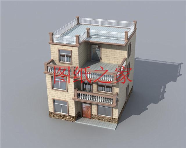 外觀靚麗、布局實用，建成后氣派有面子的小戶型三層別墅設計圖