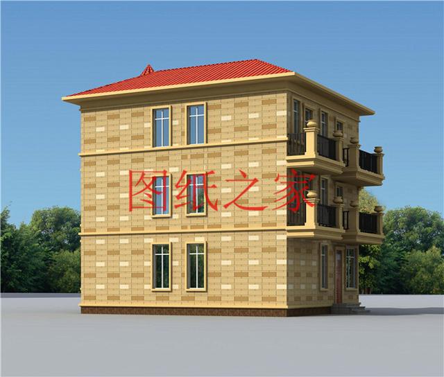 外觀靚麗、布局實用，建成后氣派有面子的小戶型三層別墅設計圖