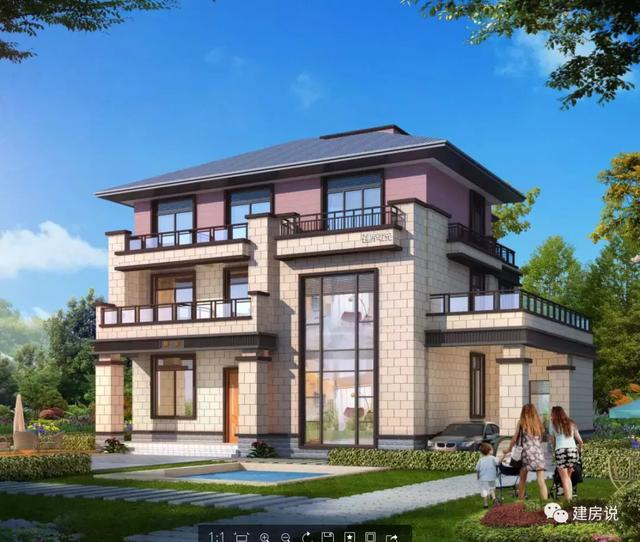 16X13米三層歐式別墅設(shè)計(jì)圖，占地面積200平，漂亮又大氣