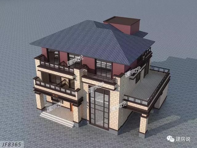 16X13米三層歐式別墅設(shè)計(jì)圖，占地面積200平，漂亮又大氣