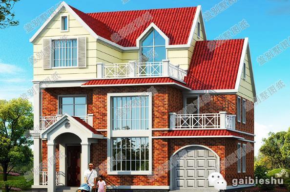 占地約140平方米三層美式農村自建房設計圖，室內布局充分考慮空間的實用性和舒適性