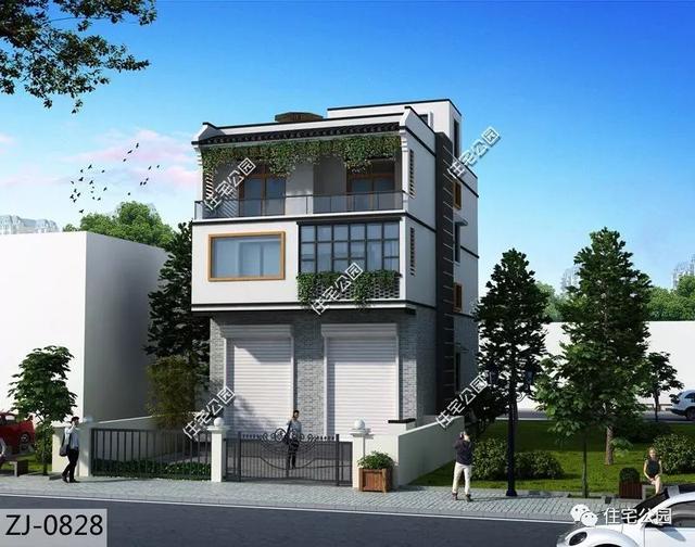 農村臨街帶商鋪自建房，6套帶門面別墅戶型設計圖