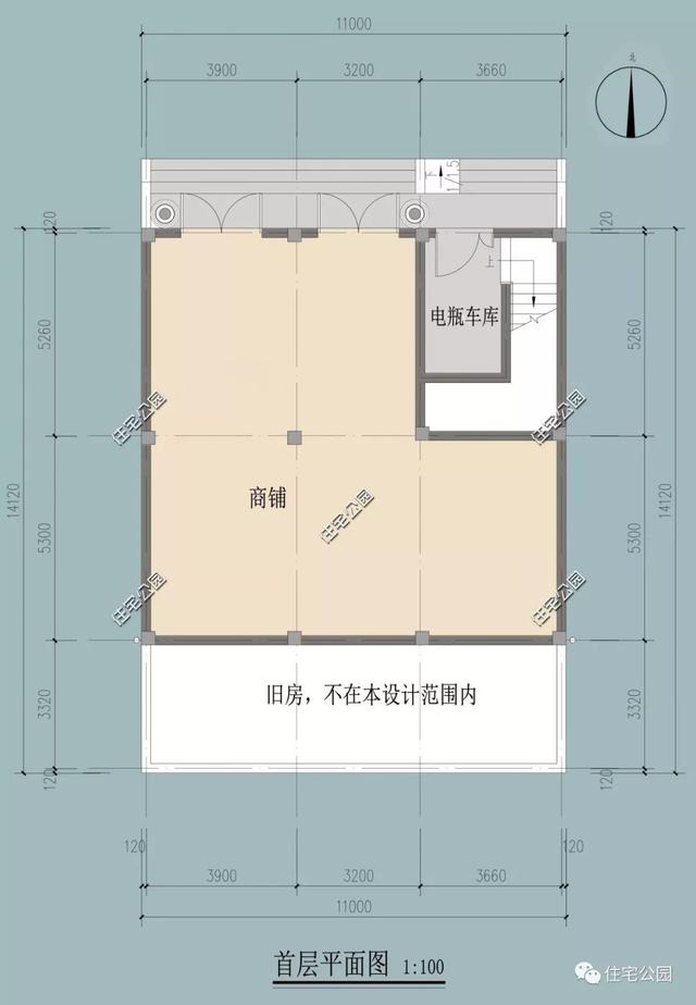 農村臨街帶商鋪自建房，6套帶門面別墅戶型設計圖