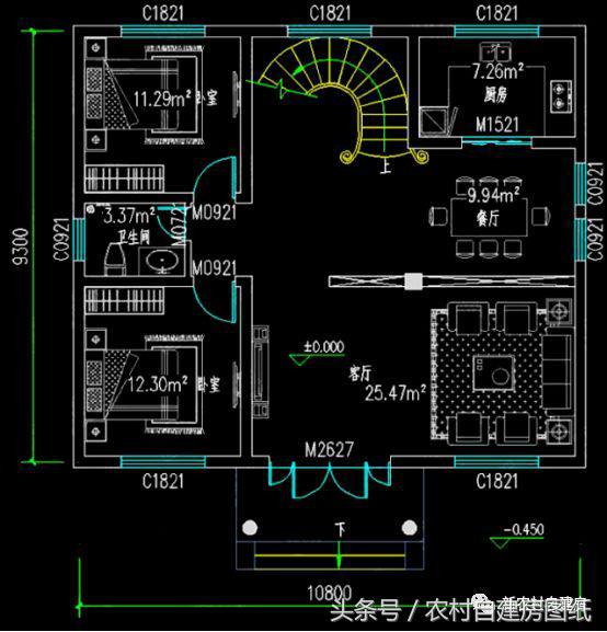 農村二層別墅自建房，簡單實用，只要10萬就能建成，很適合農村自建！