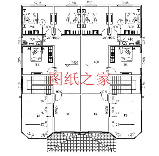推薦2套三層雙拼別墅，豪華大氣，村里人一定非常羨慕兄弟倆！