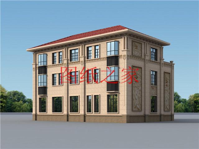 適合大宅基地的三層別墅，包括全套圖紙，豪華氣派，絕對讓你眼前一亮！