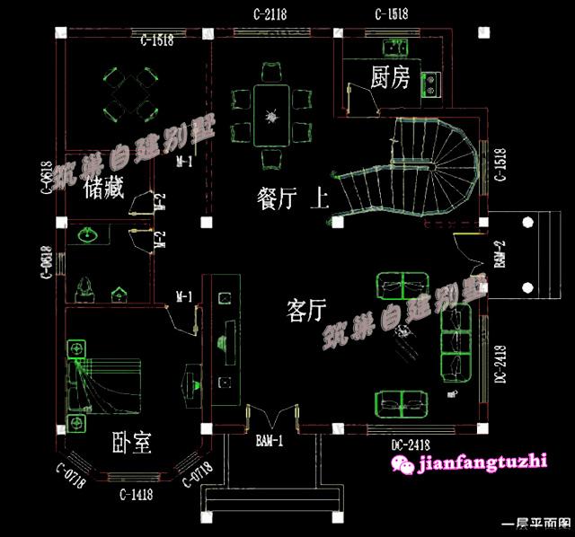 占地134平方米的二層農(nóng)村別墅設(shè)計(jì)圖，簡單易建，建出的實(shí)體圖也非常好看！
