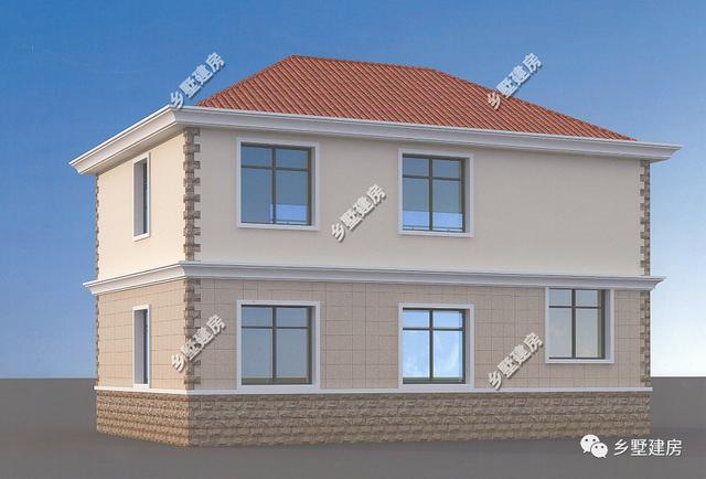 兩款帶車庫+露臺的二層農村自建房，簡單實用，25萬給你豪華別墅！