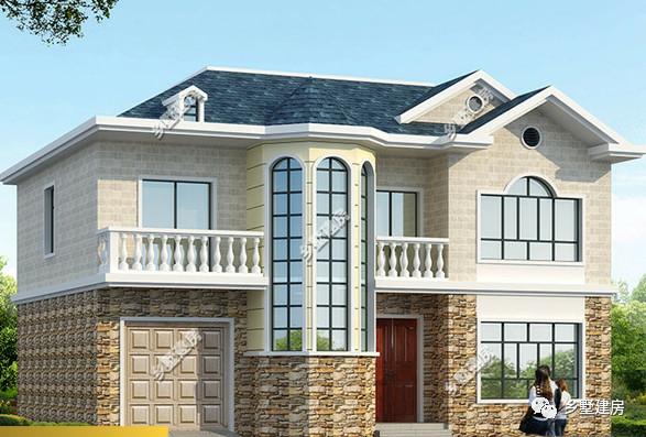 兩款帶車庫+露臺的二層農村自建房，簡單實用，25萬給你豪華別墅！