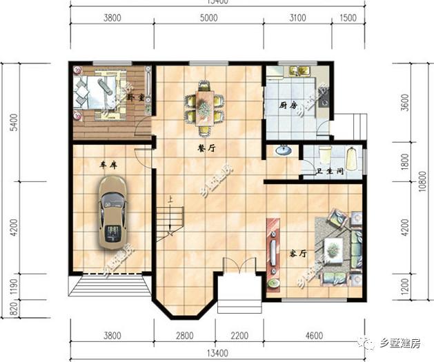 兩款帶車庫+露臺的二層農村自建房，簡單實用，25萬給你豪華別墅！