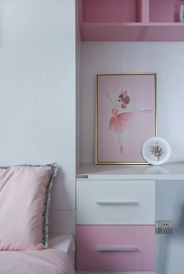 117平現代簡約風格裝修案例，簡單大方，尤其是臥室粉色調的裝修，看著就美醉了！