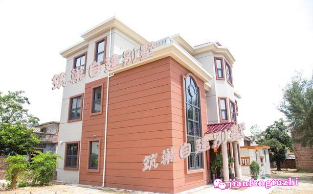 占地140平三層磚混結構別墅設計圖，精致漂亮，（附別墅建成實拍外觀圖）