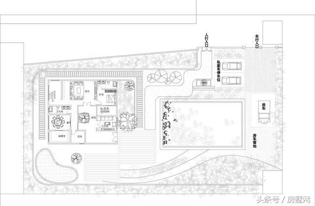 新中式三層磚混結(jié)構(gòu)別墅設(shè)計(jì)圖，豪華還帶泳池，被植物環(huán)繞，空氣超好，非常適合養(yǎng)老！